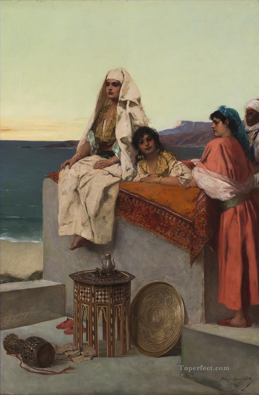 Questions of Provenance Evening on the Seashore Jean Joseph Benjamin Constant Orientalist Oil Paintings